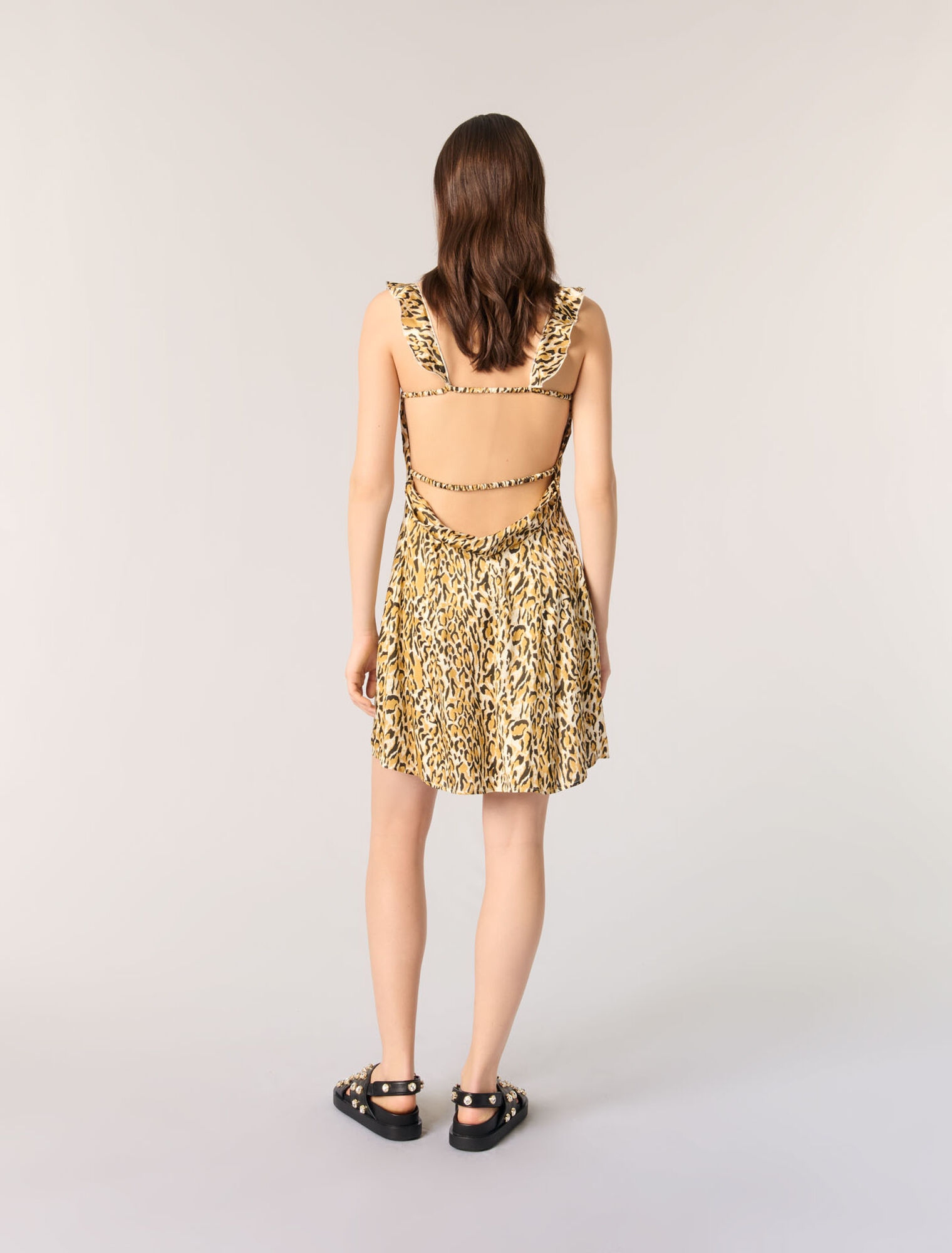Kurzes Kleid mit Leoparden-Print