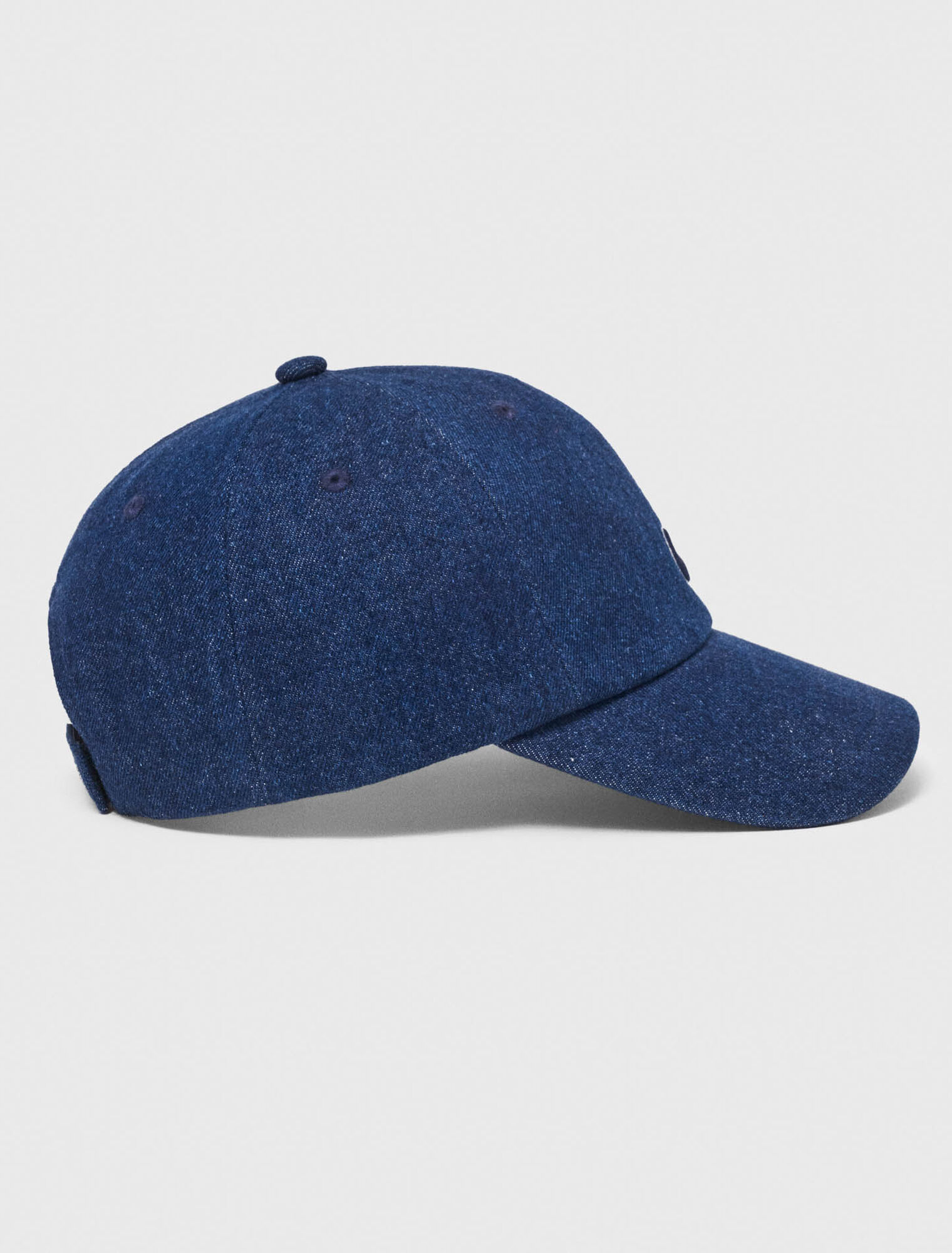 Raw-Denim-Cap mit Logo