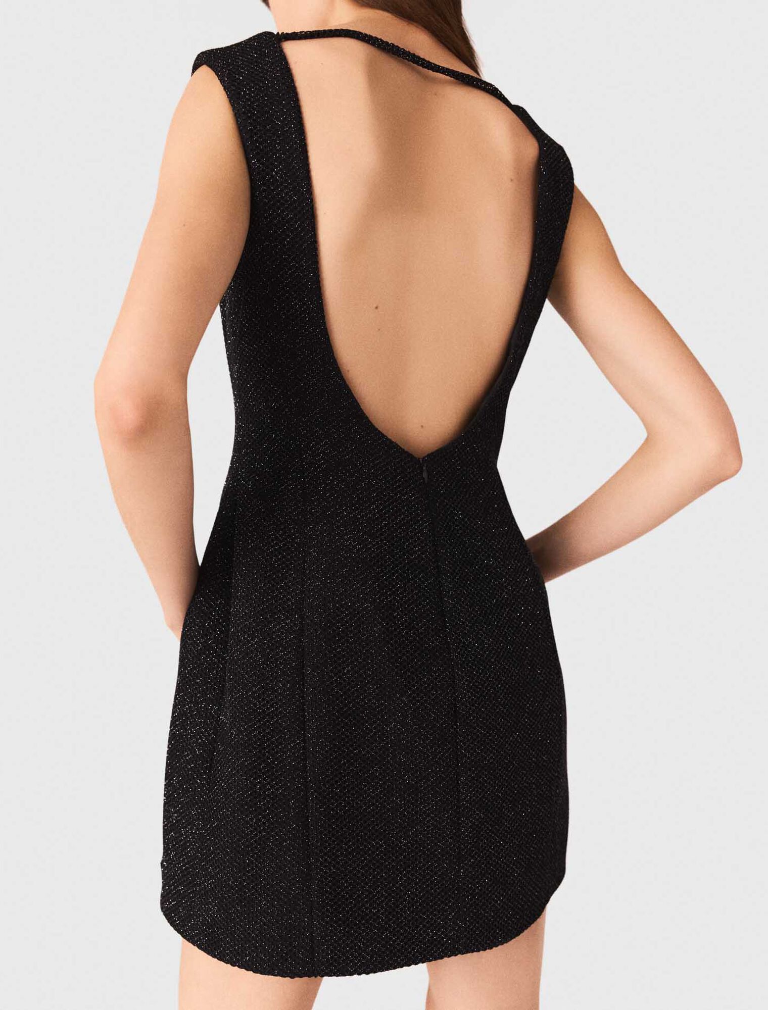 Kurzes ausgestelltes Kleid mit Strass