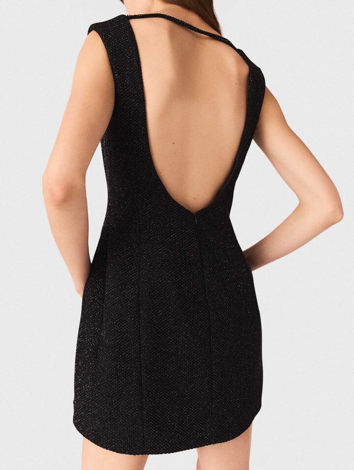 Kurzes ausgestelltes Kleid mit Strass