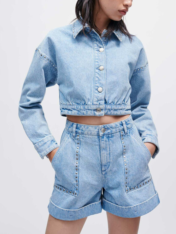 Jeansjacke mit Studs