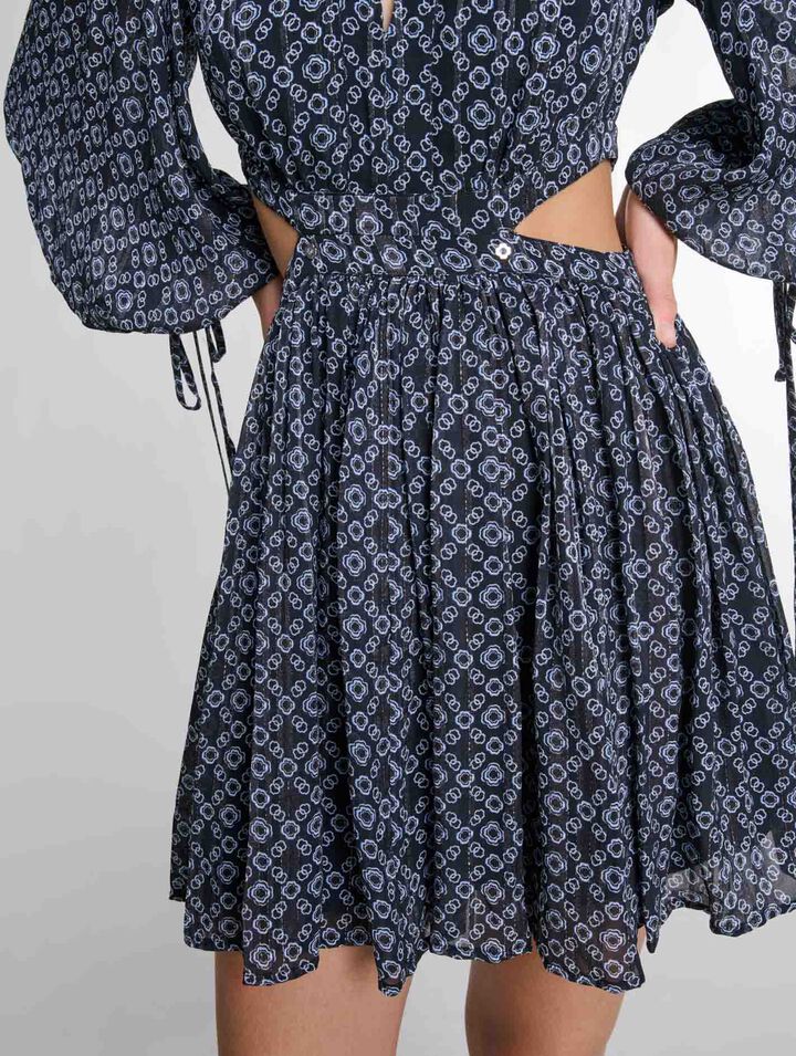 Kurzes Kleid mit Clover-Print