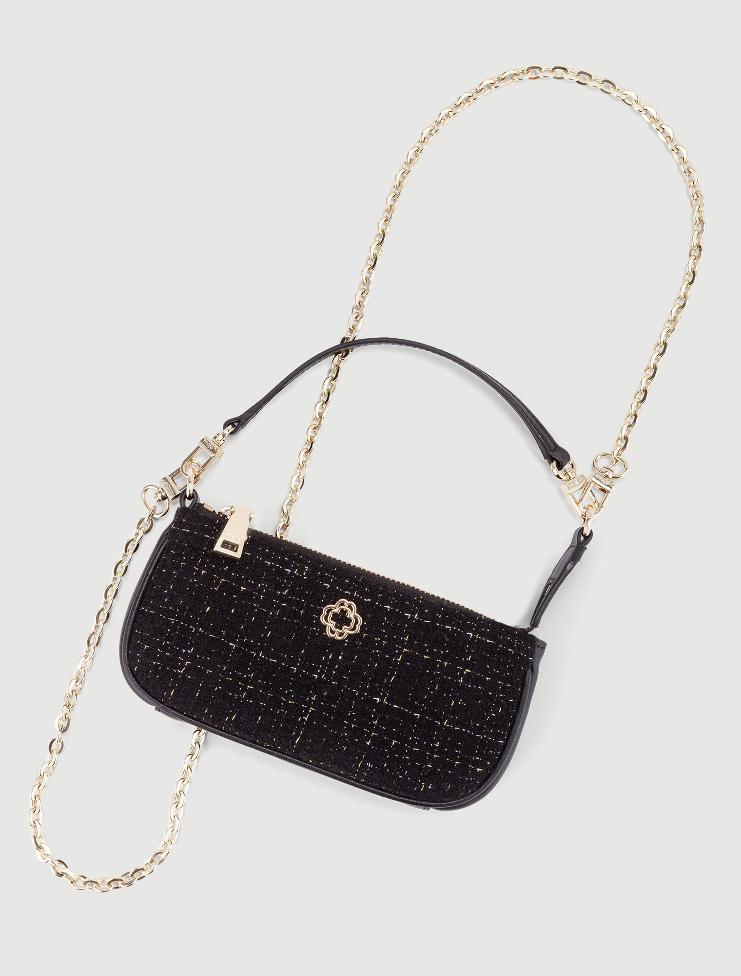 Kleine Tweed-Clutch