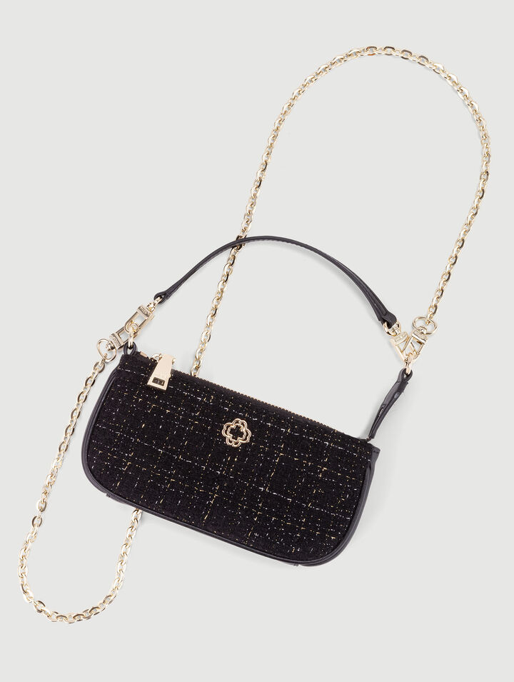 Kleine Tweed-Clutch