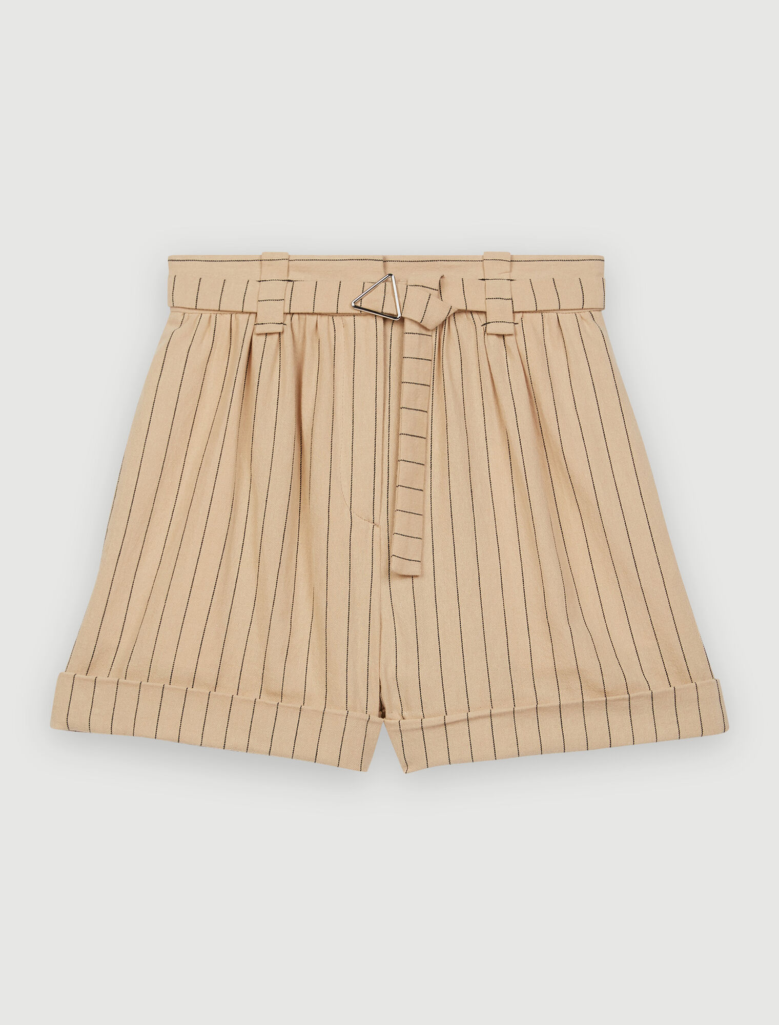 Gestreifte Shorts mit Gürtel