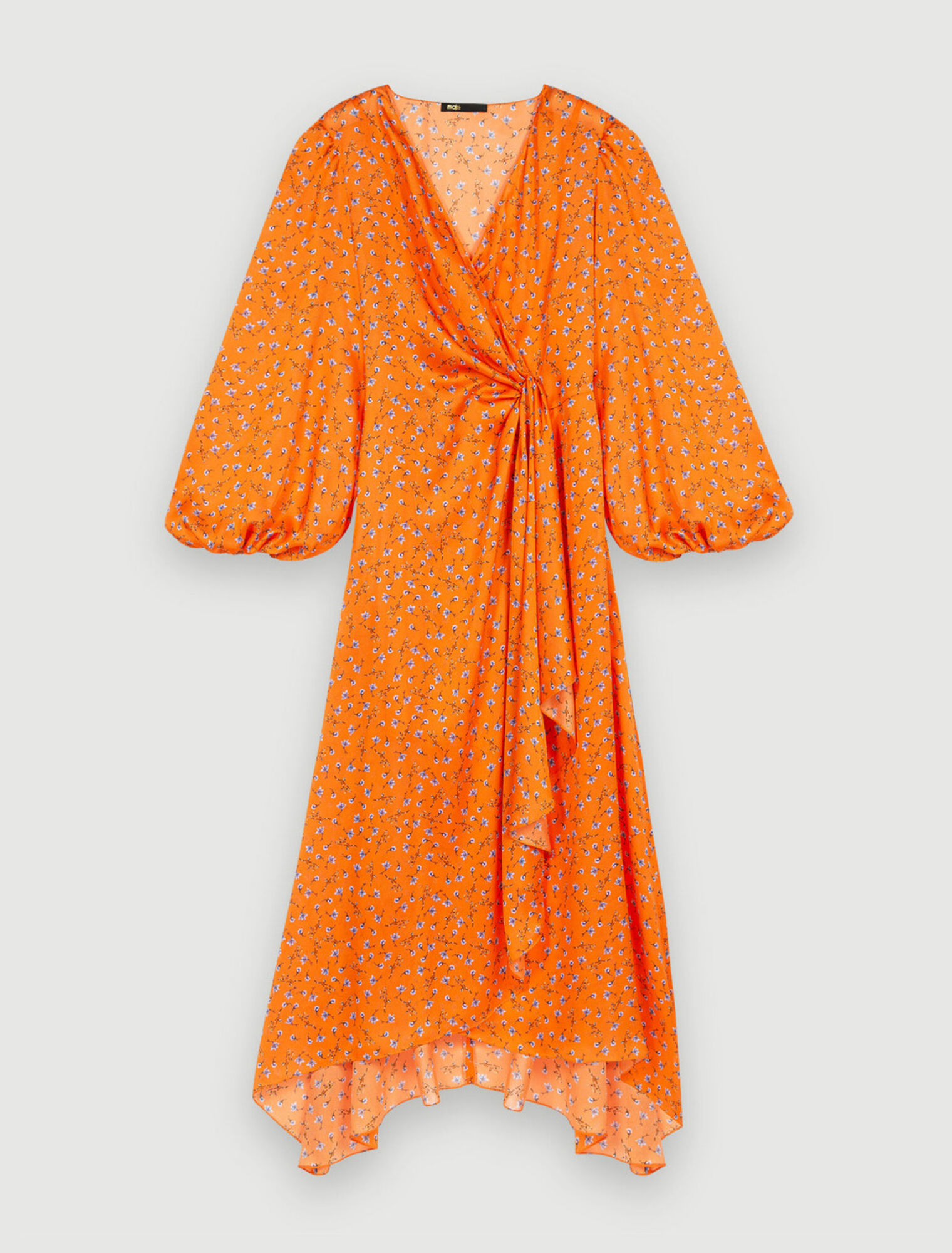 Kleid aus Satin mit Blumenprint