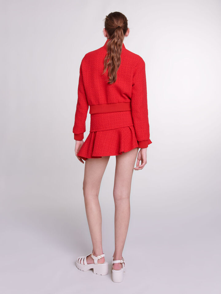 Asymmetrischer Minirock aus Tweed