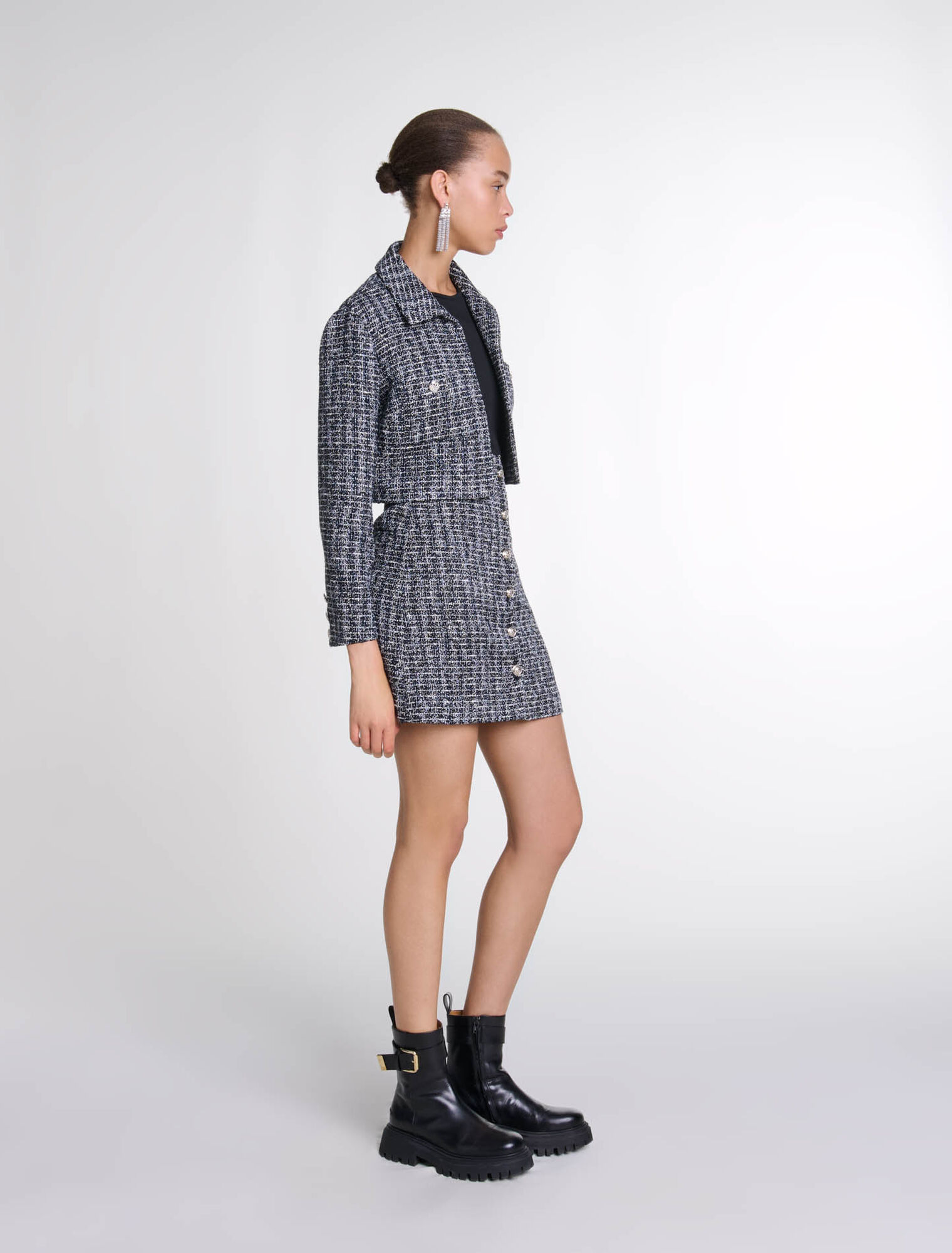 2-in-1 Tweed-Kleid