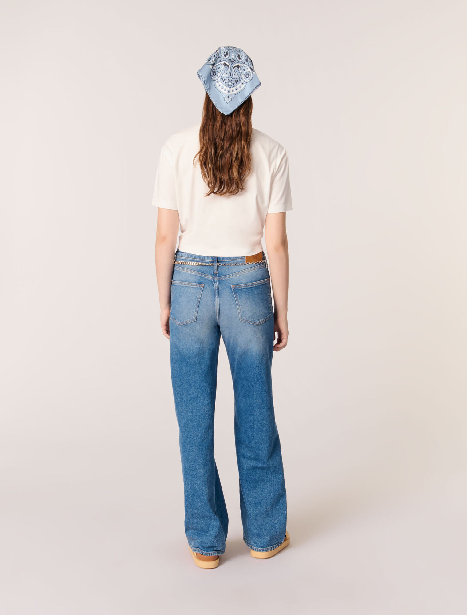 Geknotetes T-Shirt mit Print