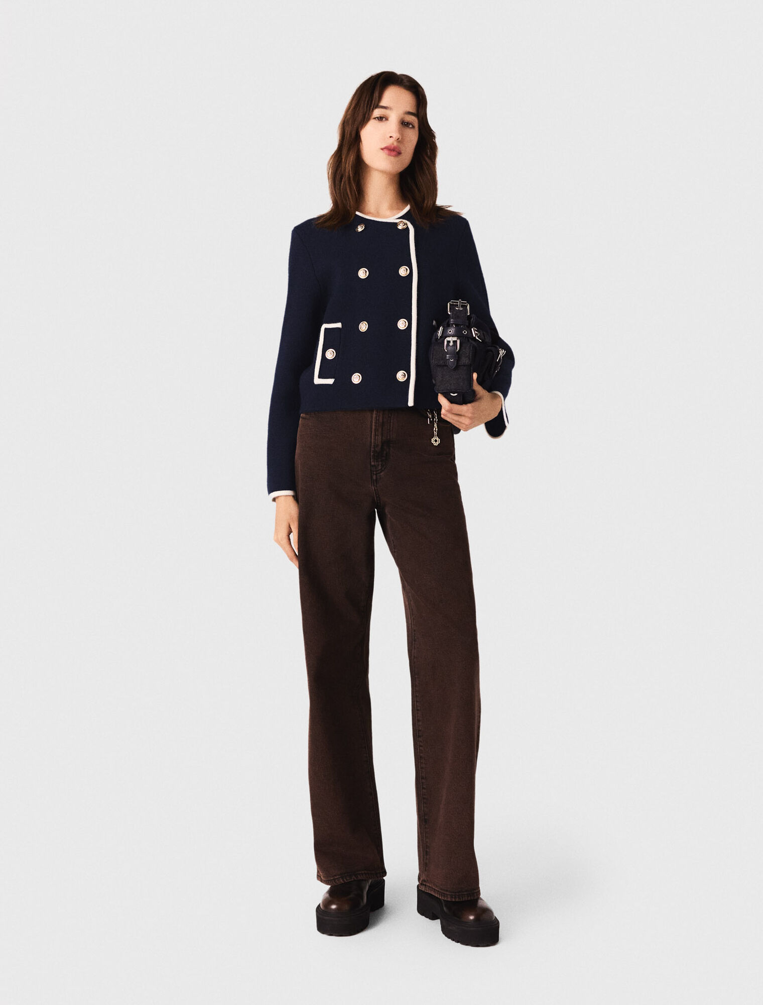 Strukturierte Strickjacke