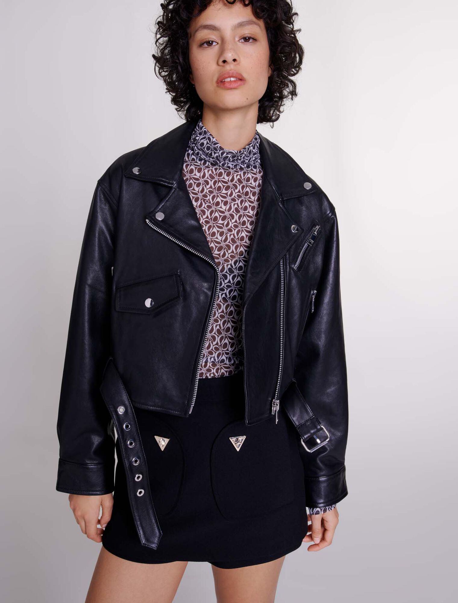 Kurze Lederjacke