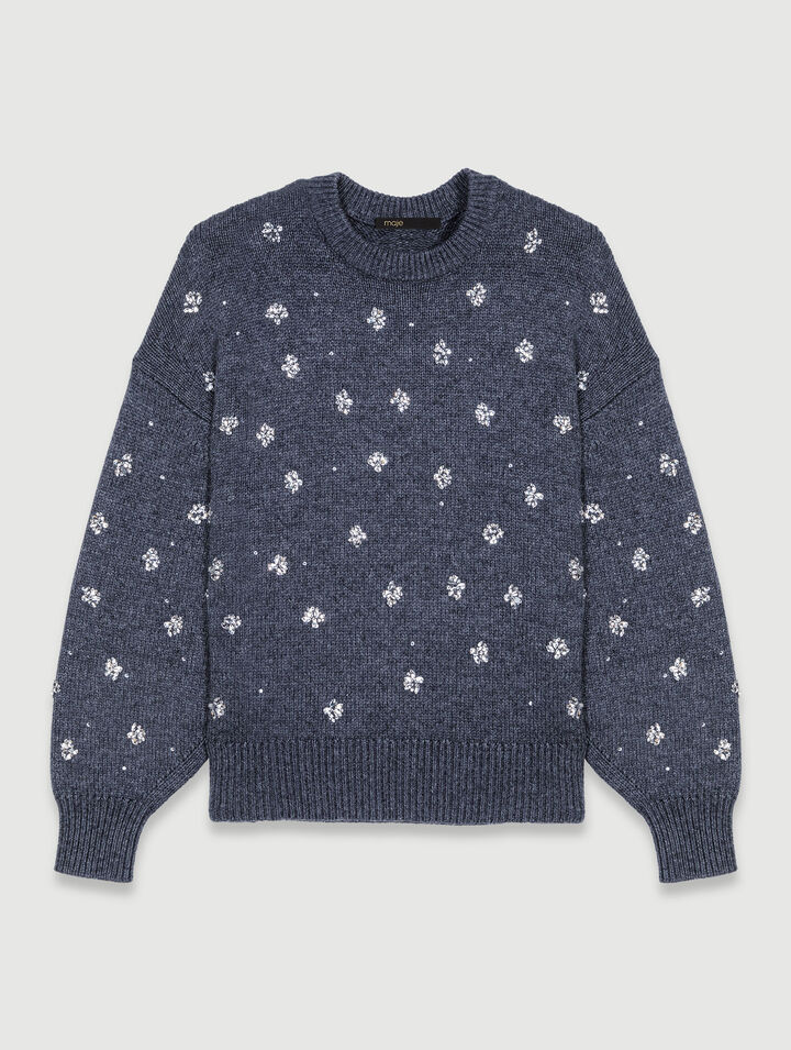 Strickpullover mit Strass