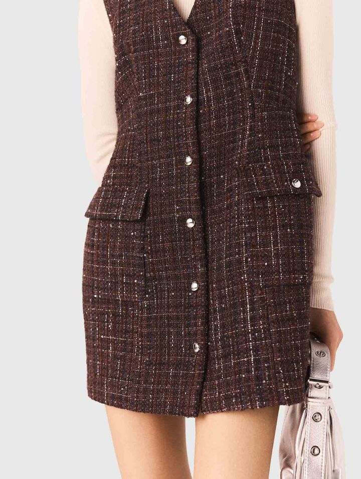 Kurzes Kleid aus Tweed