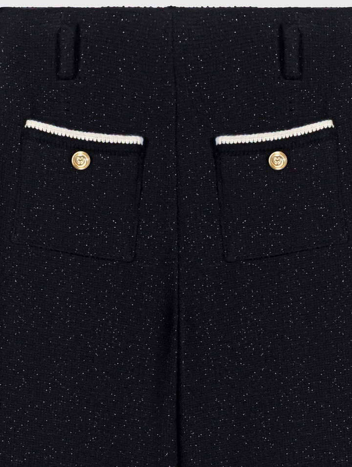 Tweed-Hose mit Lurex