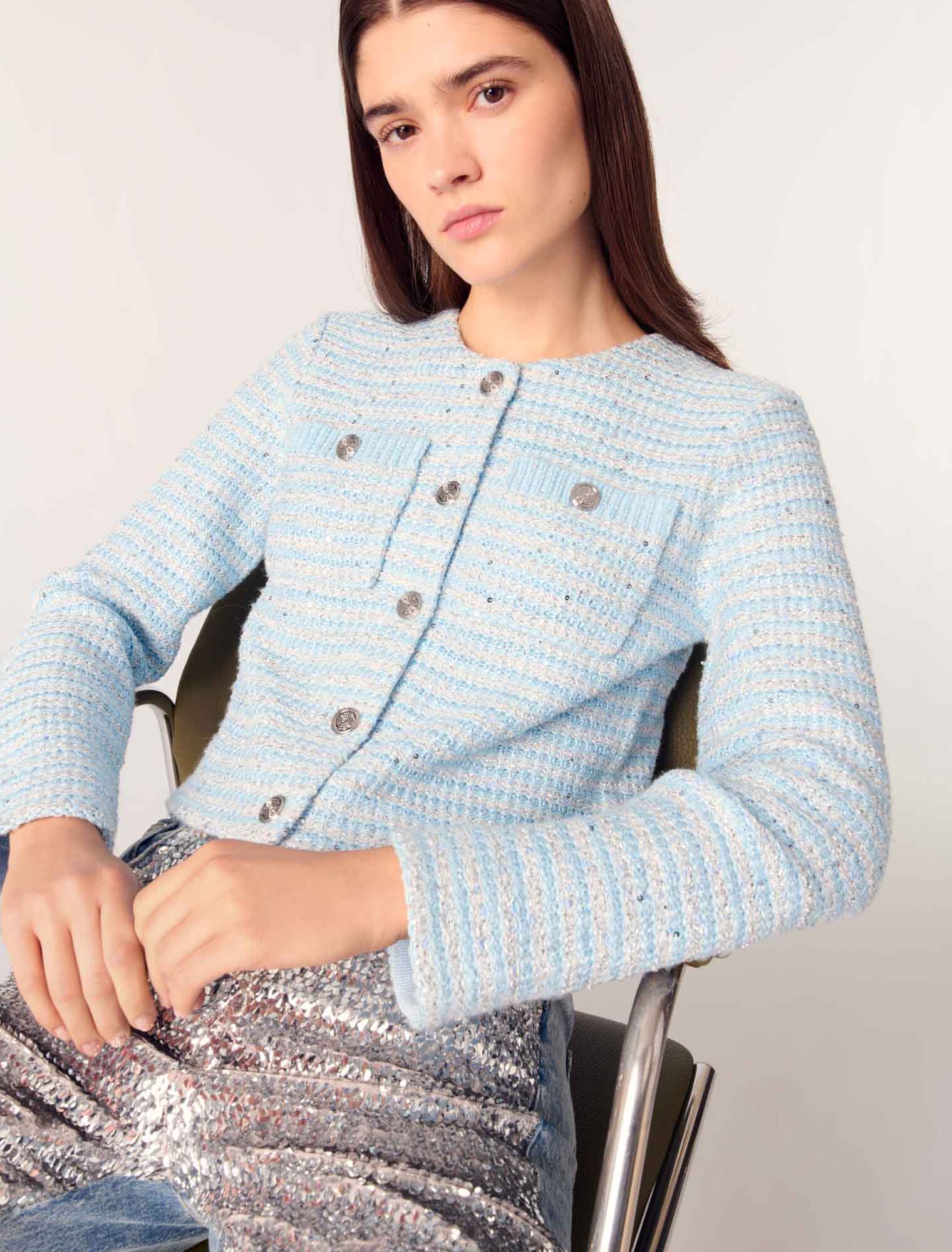 Cardigan mit Pailletten