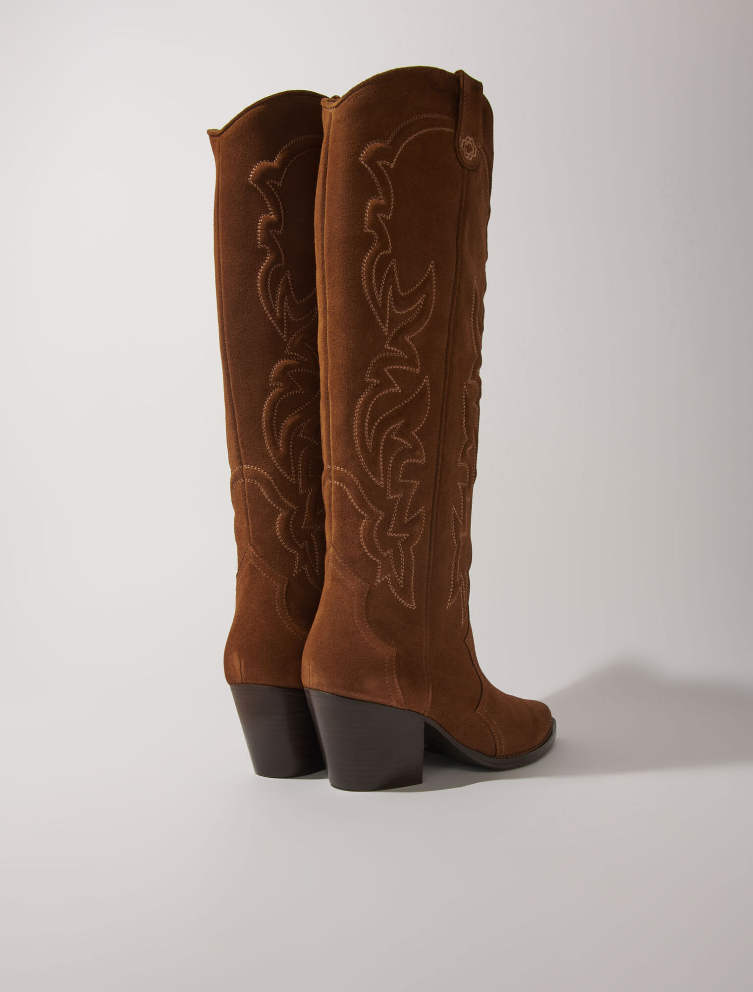 Santiags Stiefel aus Veloursleder