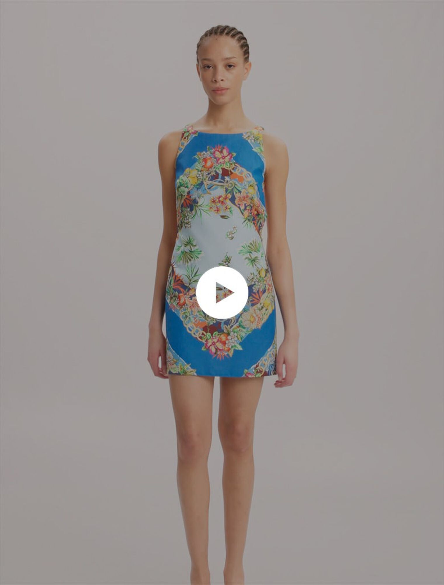 Gerades Kleid mit Muster