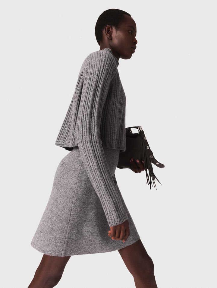 Strickkleid mit abnehmbarem Pullover