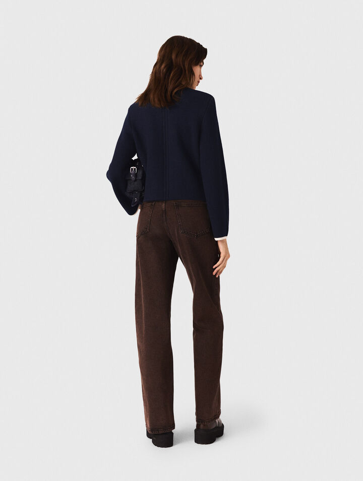 Strukturierte Strickjacke