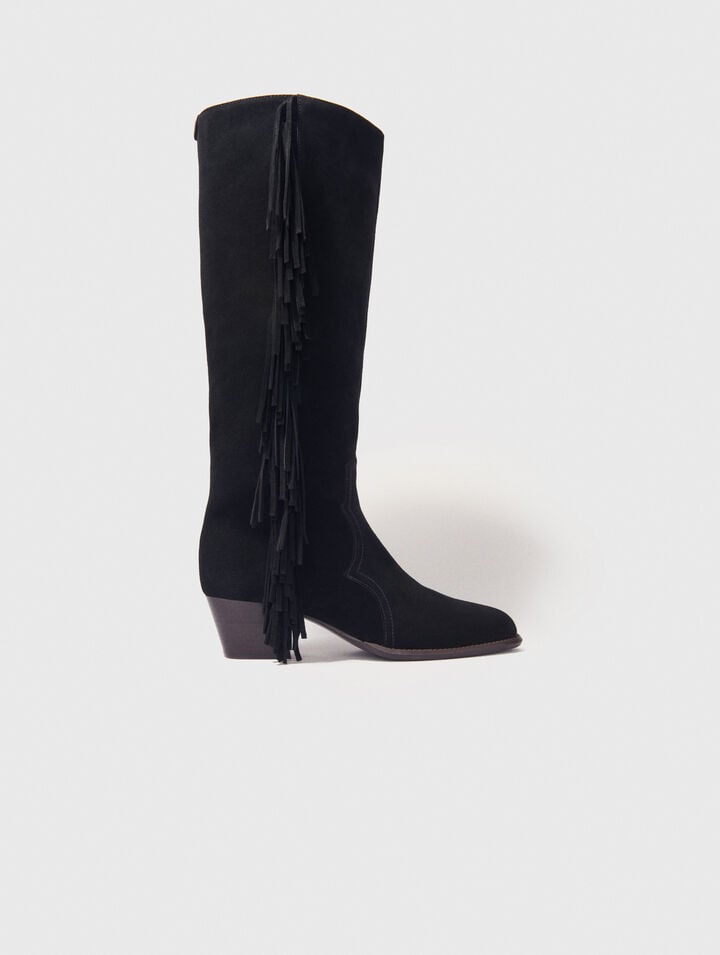 Westernstiefel aus Veloursleder