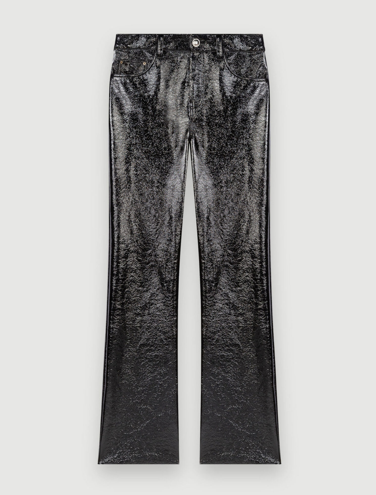 Ausgestellte Vinylhose