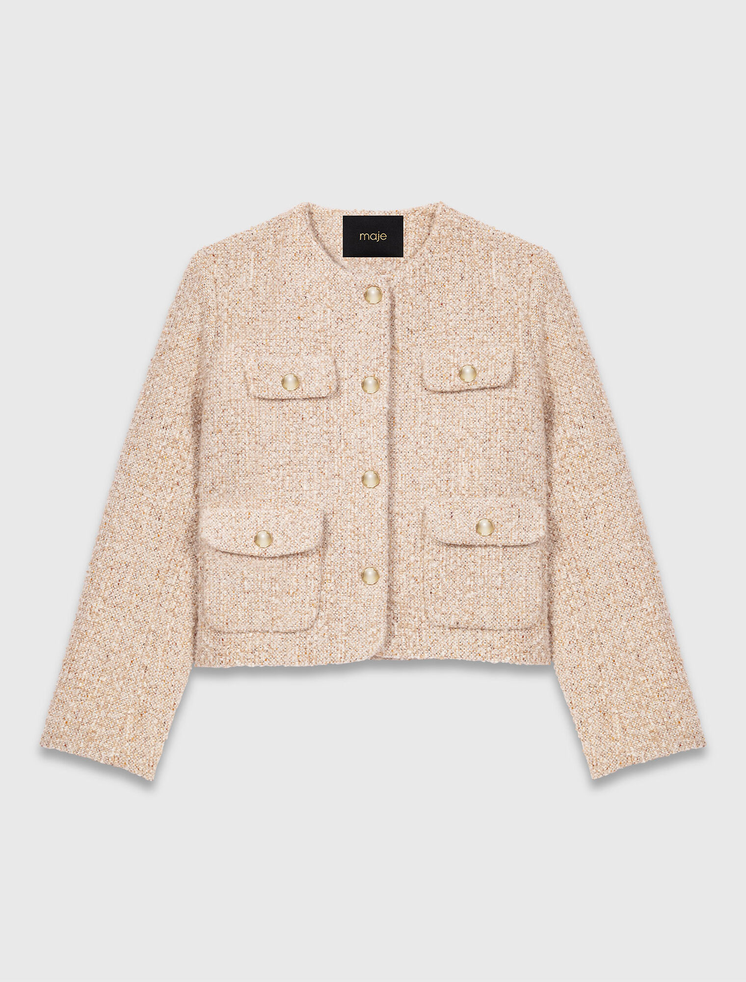 Kurze Bouclé-Tweedjacke