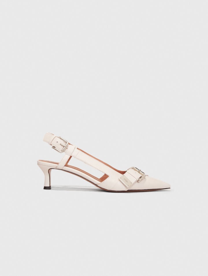 Slingback-Pumps mit Doppelschnalle