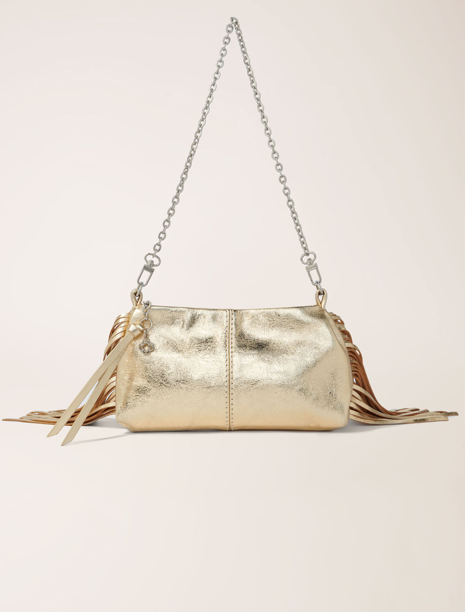 Clutch Miss M aus Metallic-Leder