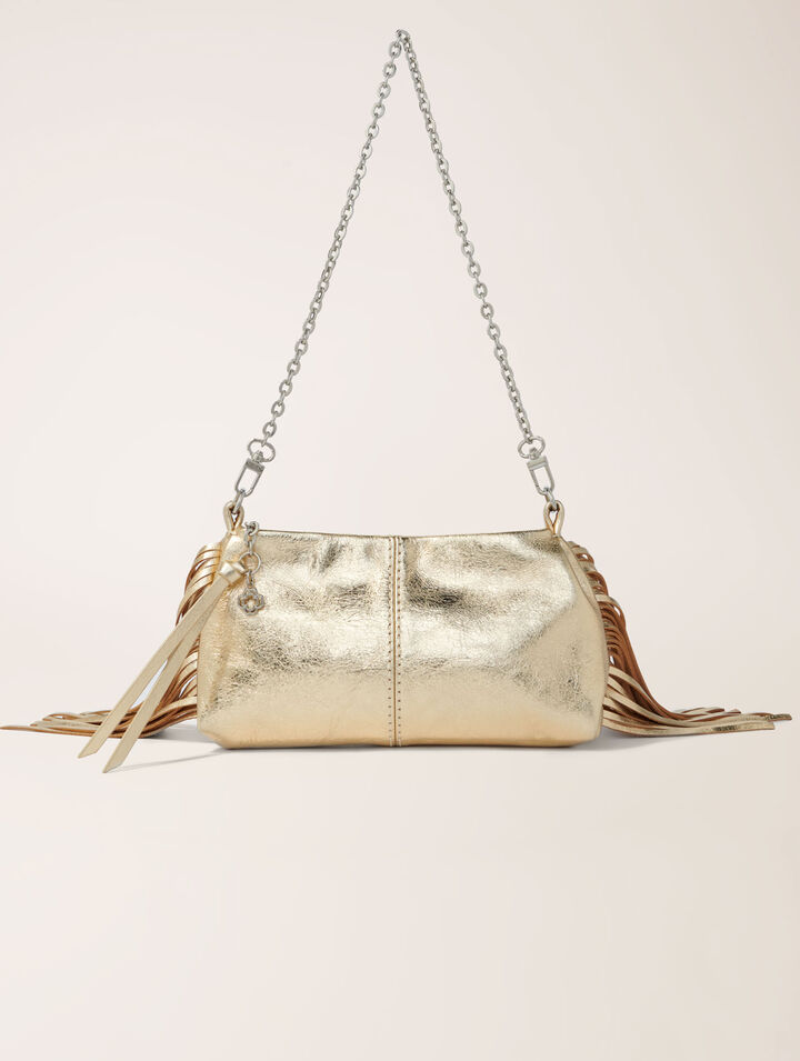Clutch Miss M aus Metallic-Leder