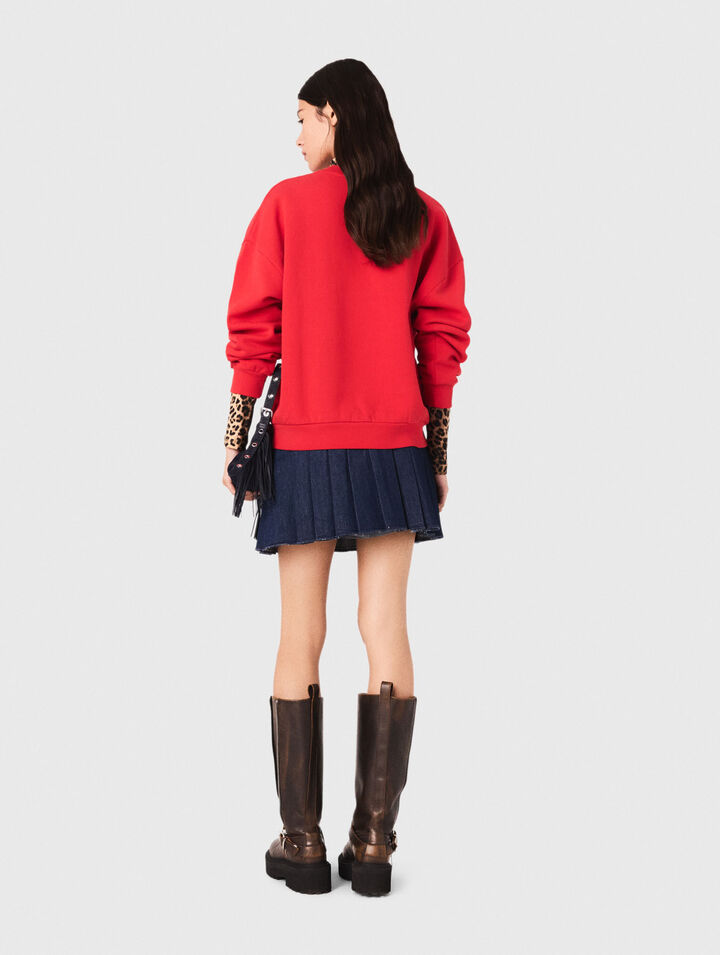 Sweatshirt mit Schriftzug PARIS NY