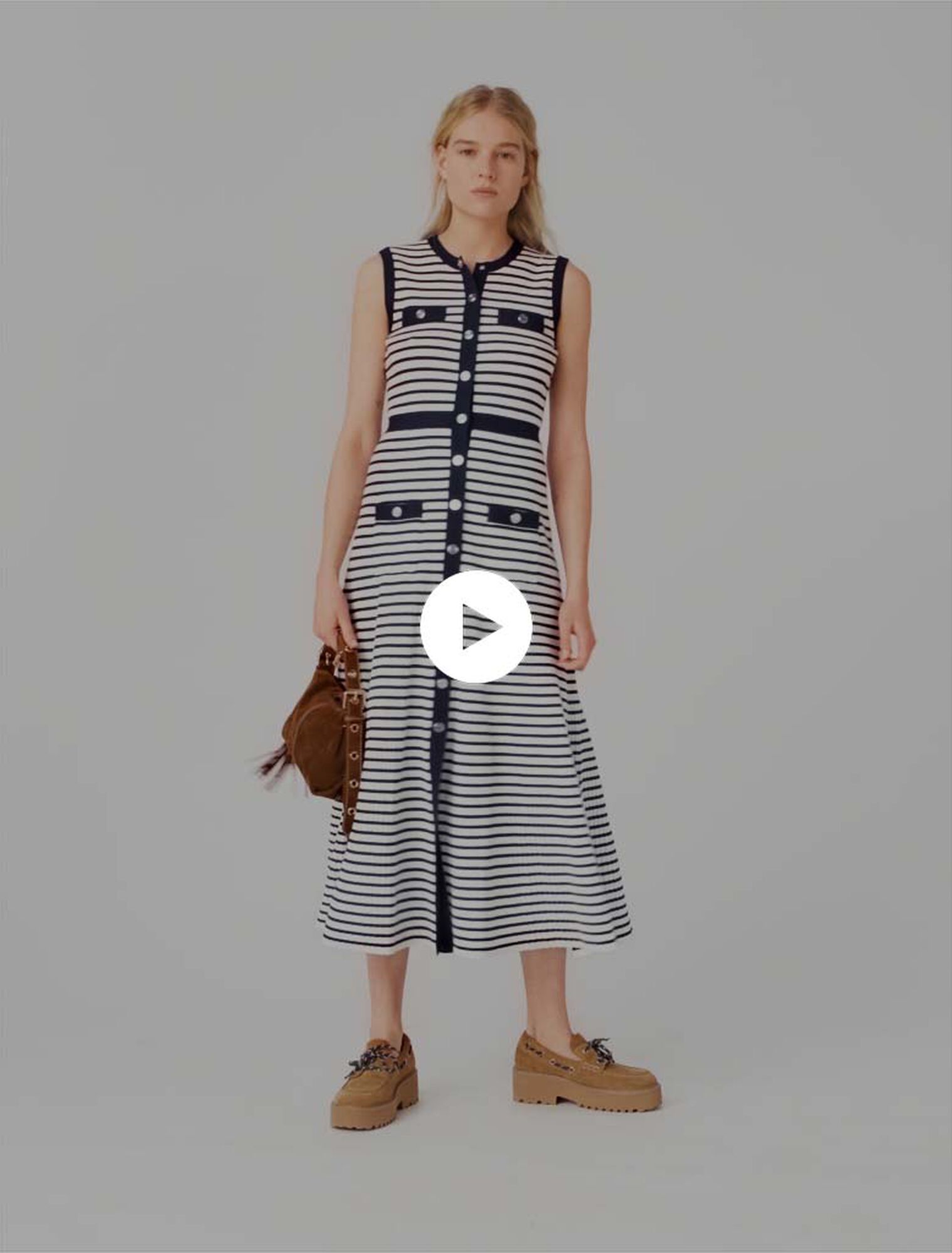 Langes Marini&egrave;re-Strickkleid