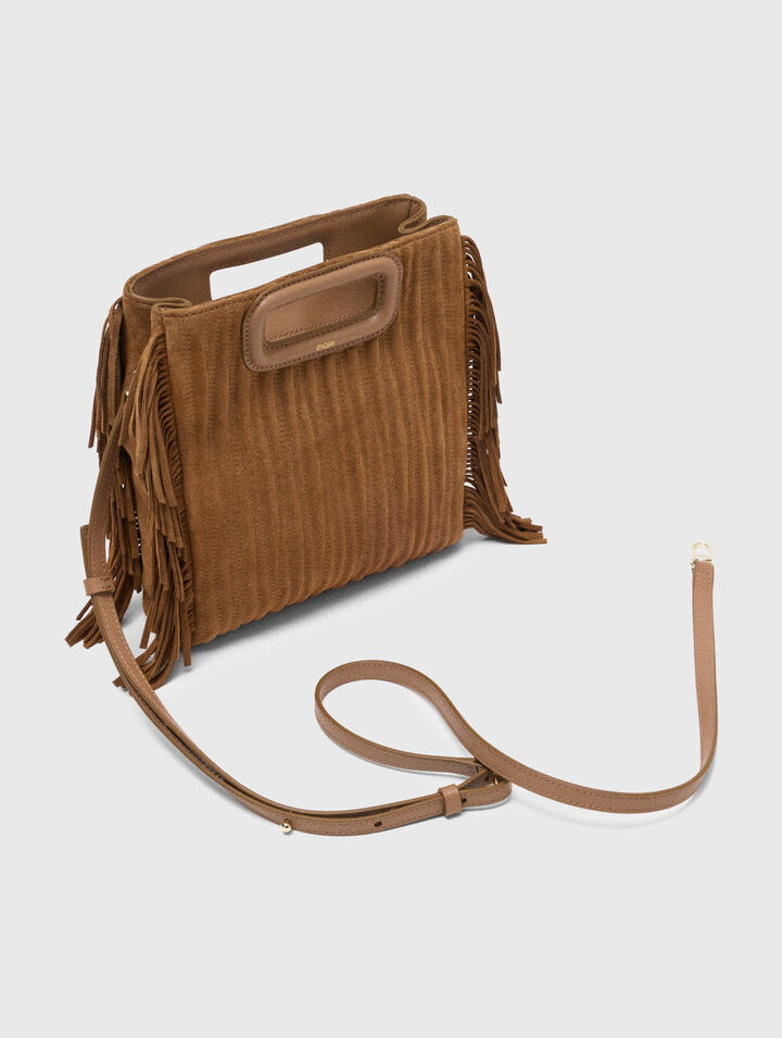 M-Tasche aus gestepptem Wildleder