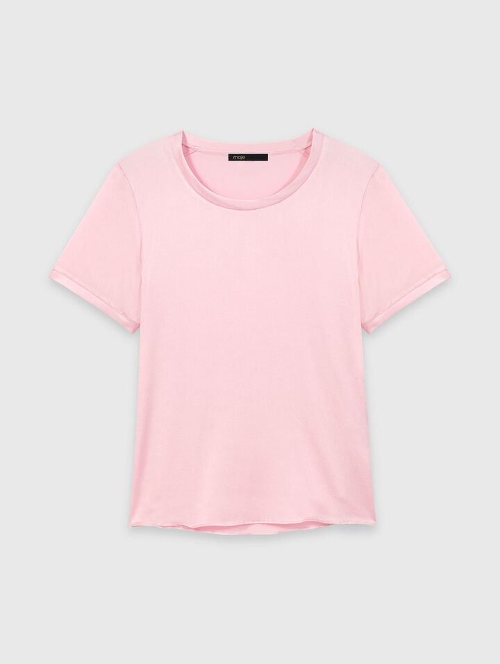 Kurz&auml;rmeliges Top aus Seide