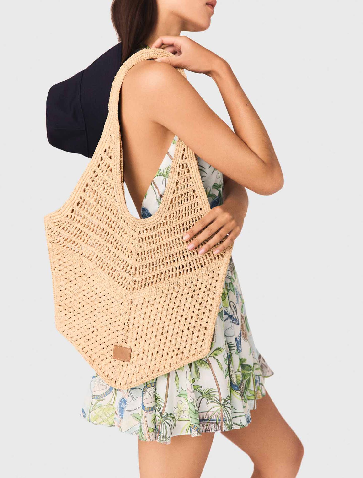 Tasche aus nat&uuml;rlichem Bast