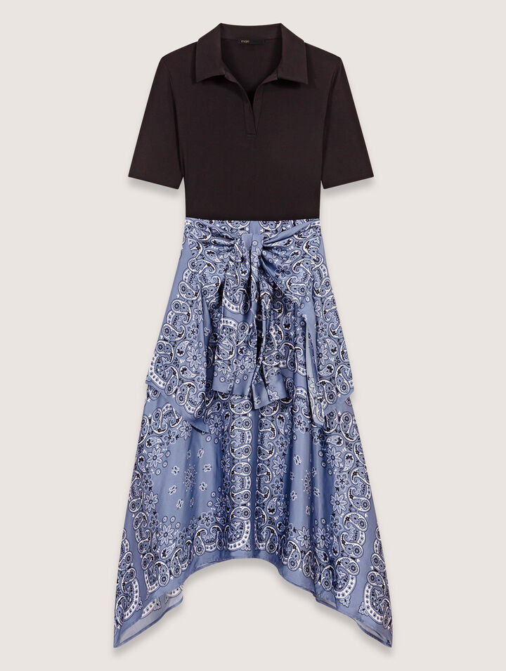 Bedrucktes Trompe-l'Œil-Kleid