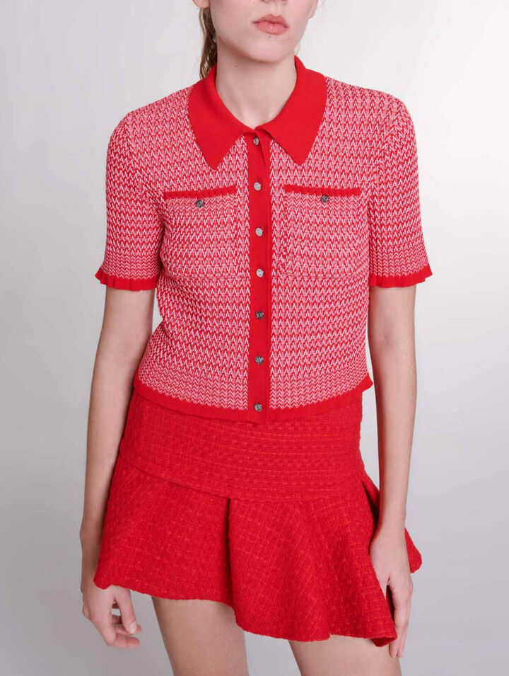 Asymmetrischer Minirock aus Tweed