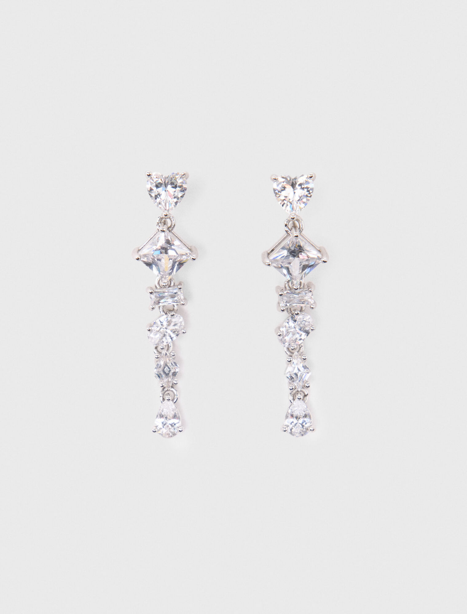 Herz-Ohrringe mit Strass