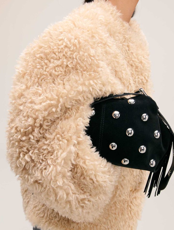 Tasche Miss M, Velours und Nieten