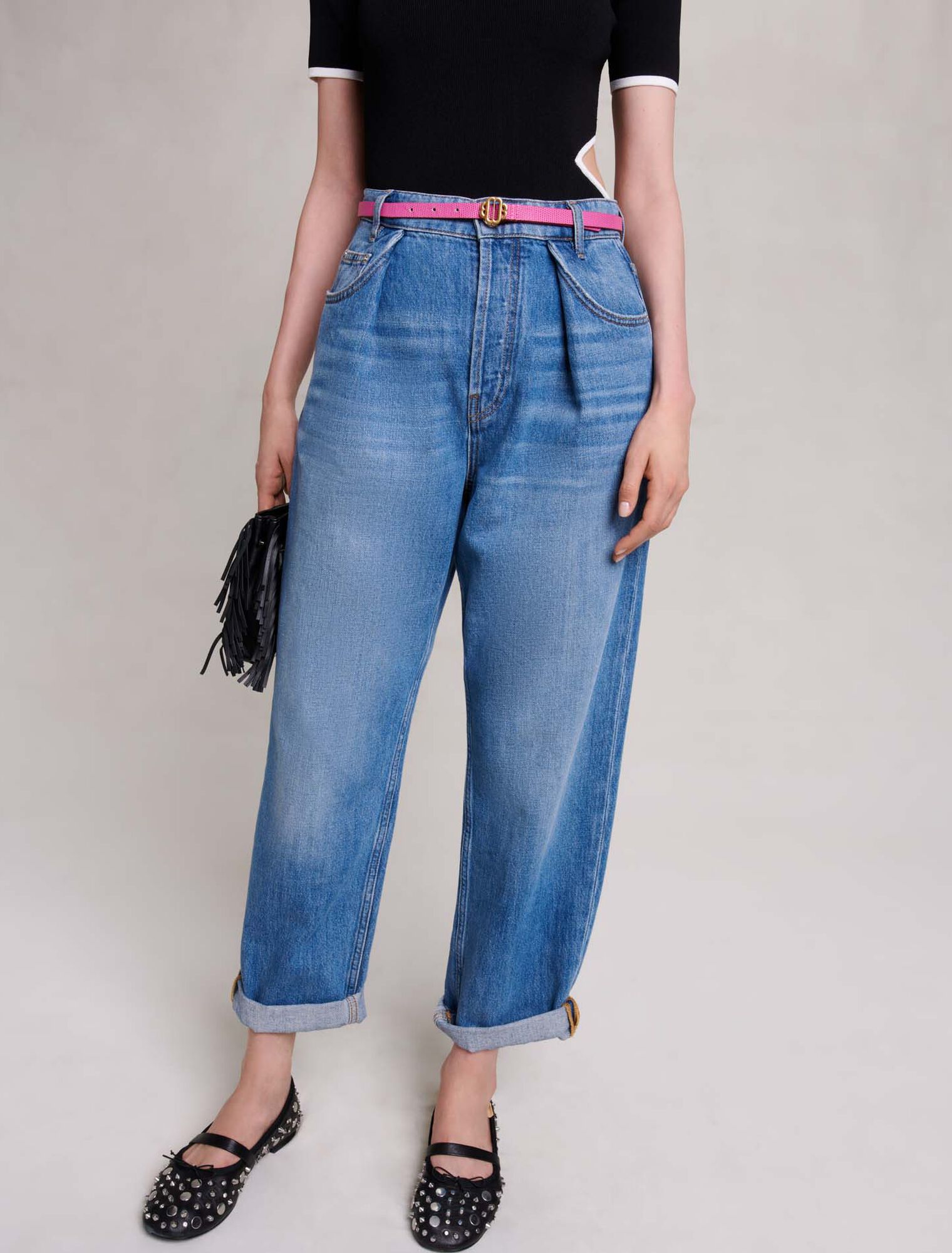Gerade, weit geschnittene Jeans
