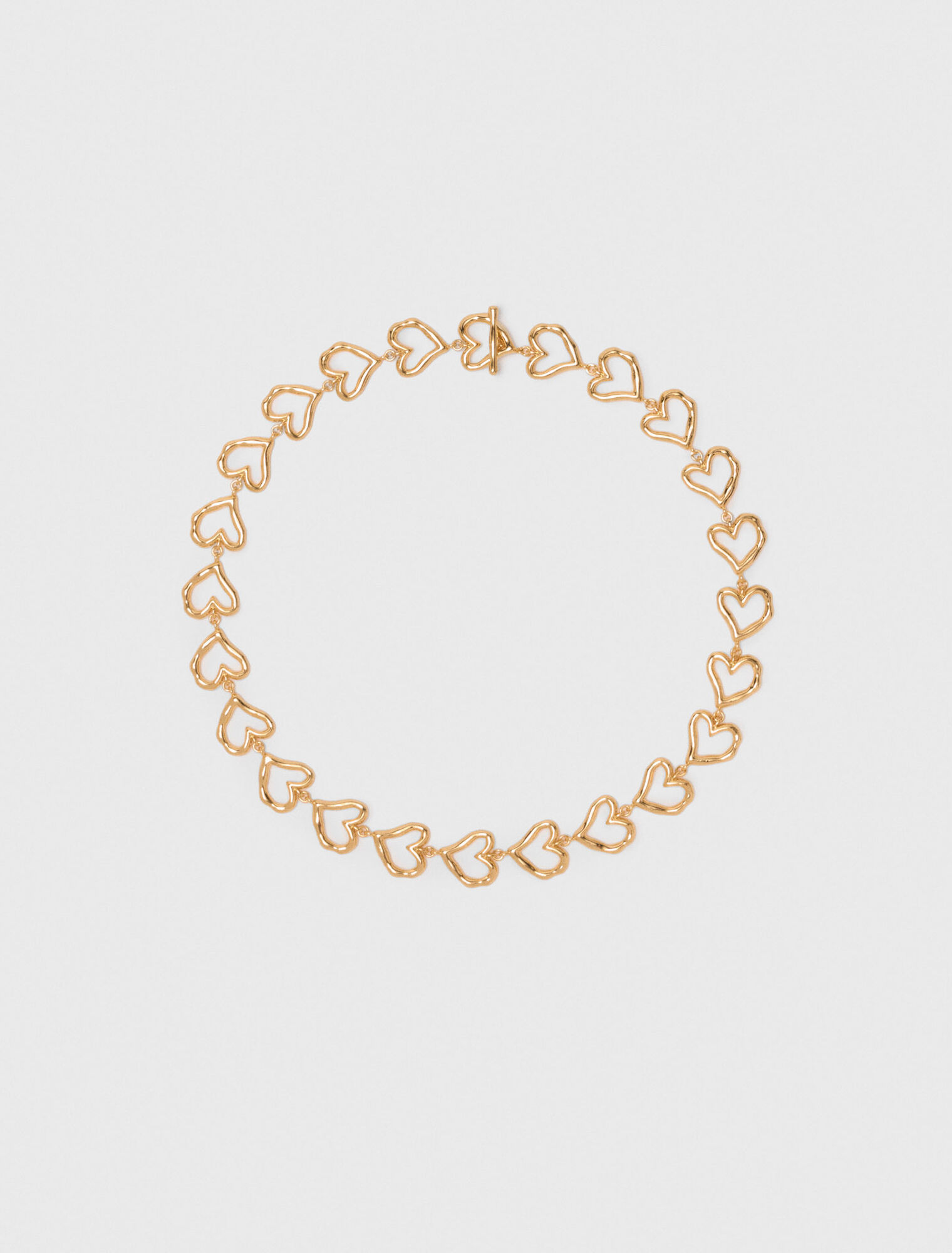 Herz-Halskette aus Messing, gold