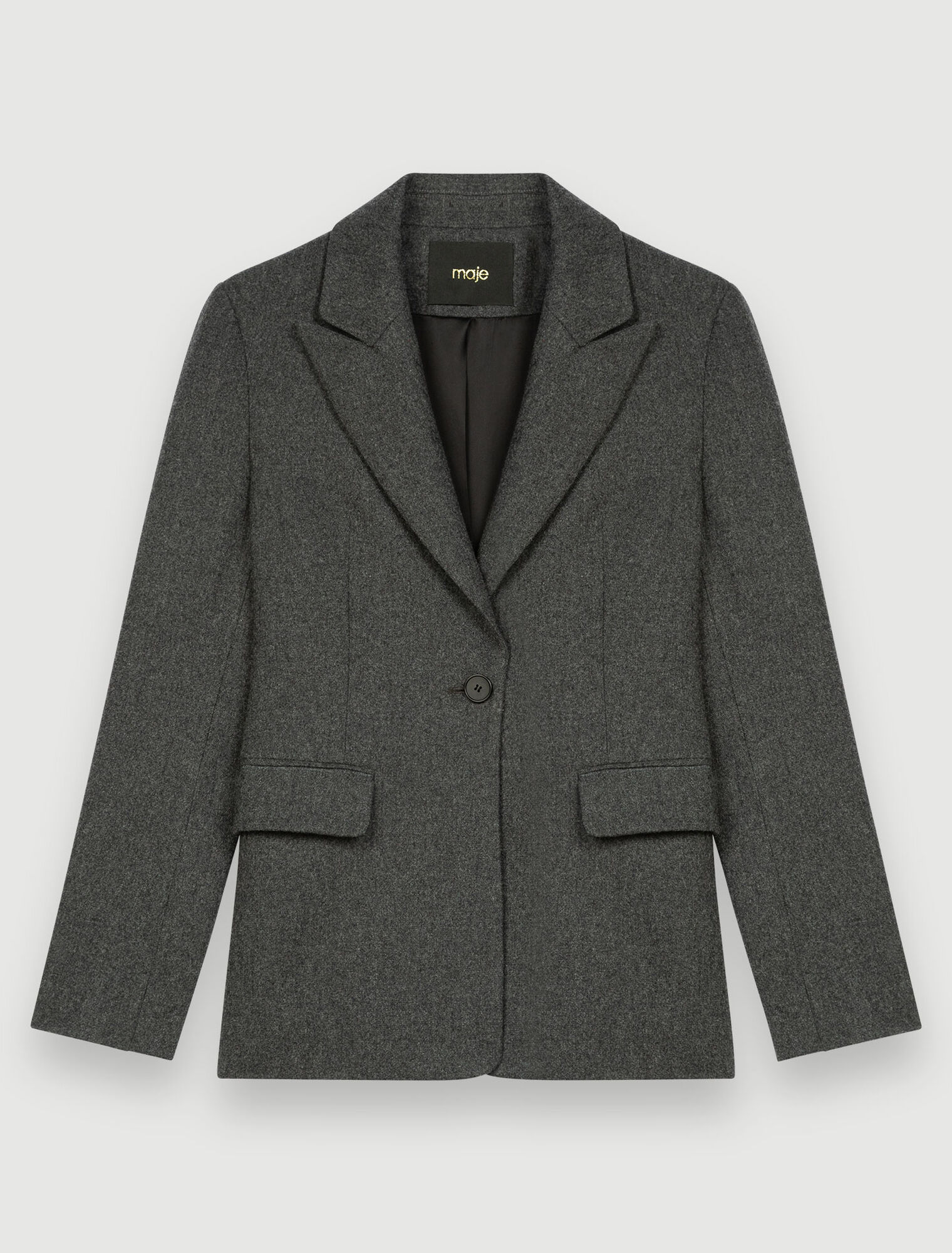 Graue Flanelljacke