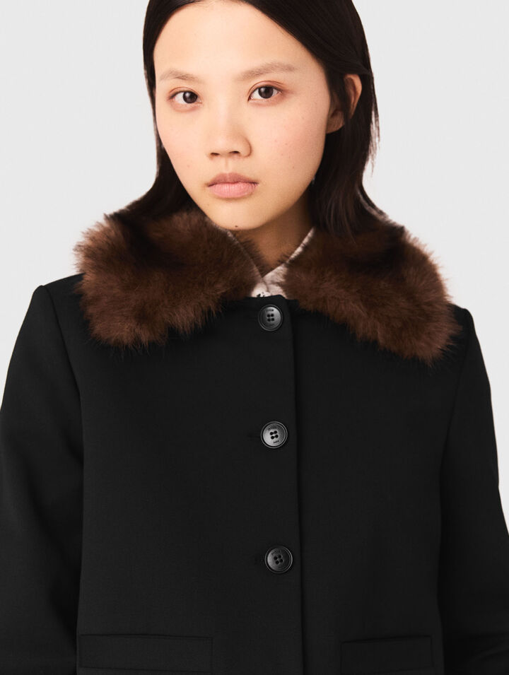 Kurzjacke mit abnehmbarem Kragen