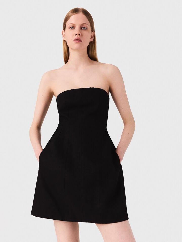 Kurzes Bustierkleid aus Leinen