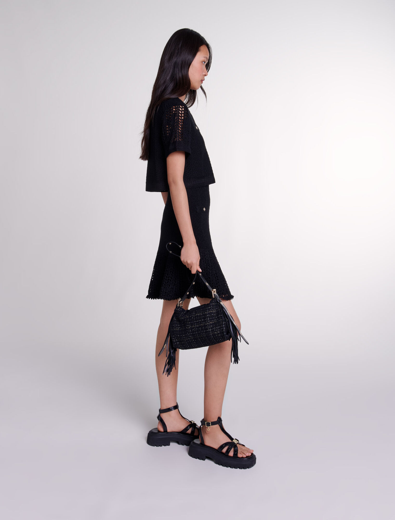 Häkelkleid mit 2-in-1-Optik