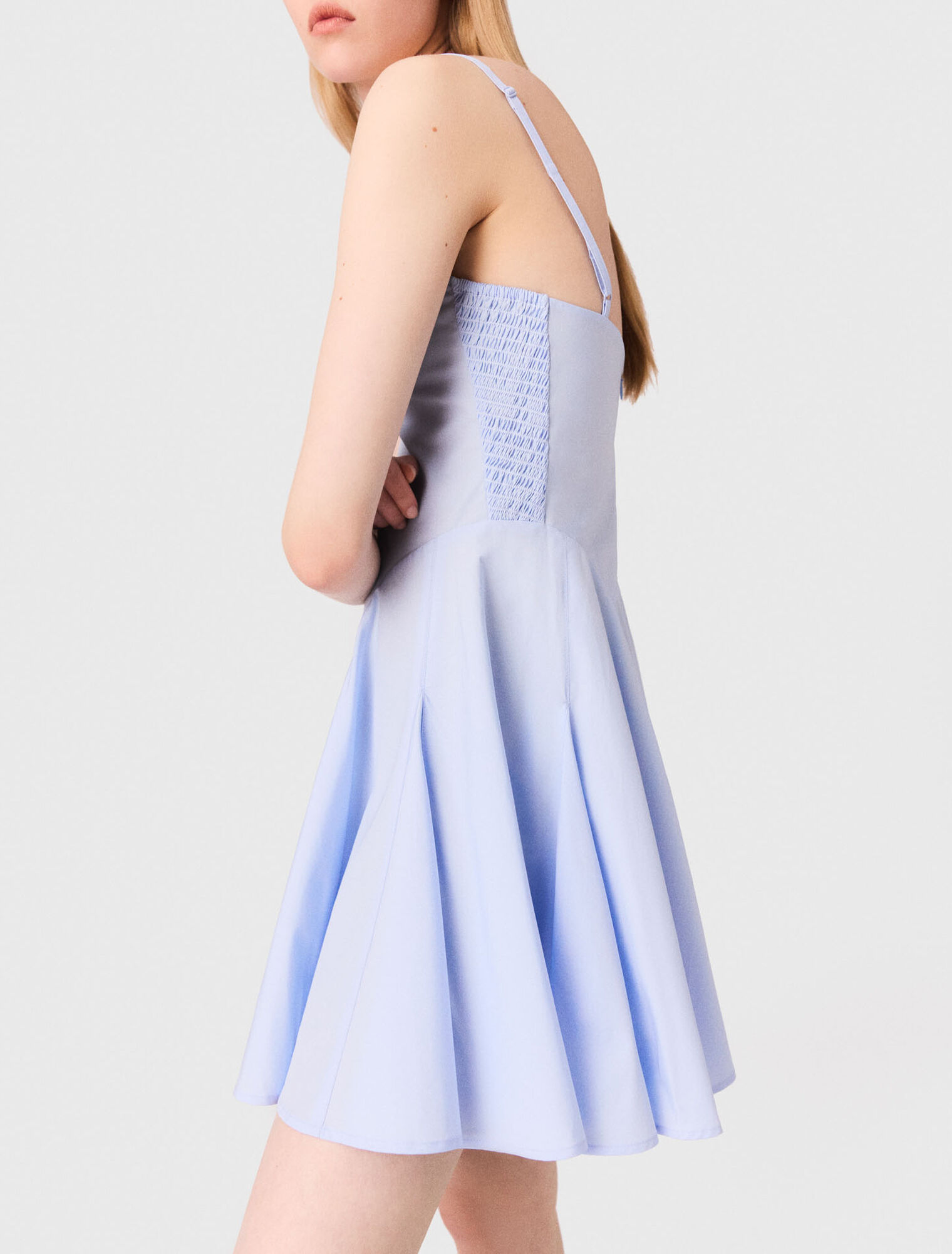 Kurzes Babydoll-Kleid aus Baumwolle