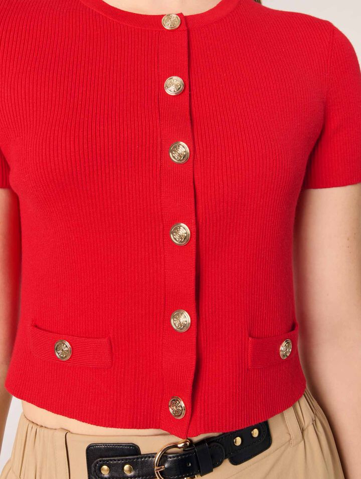 Kurzer geknöpfter Cardigan
