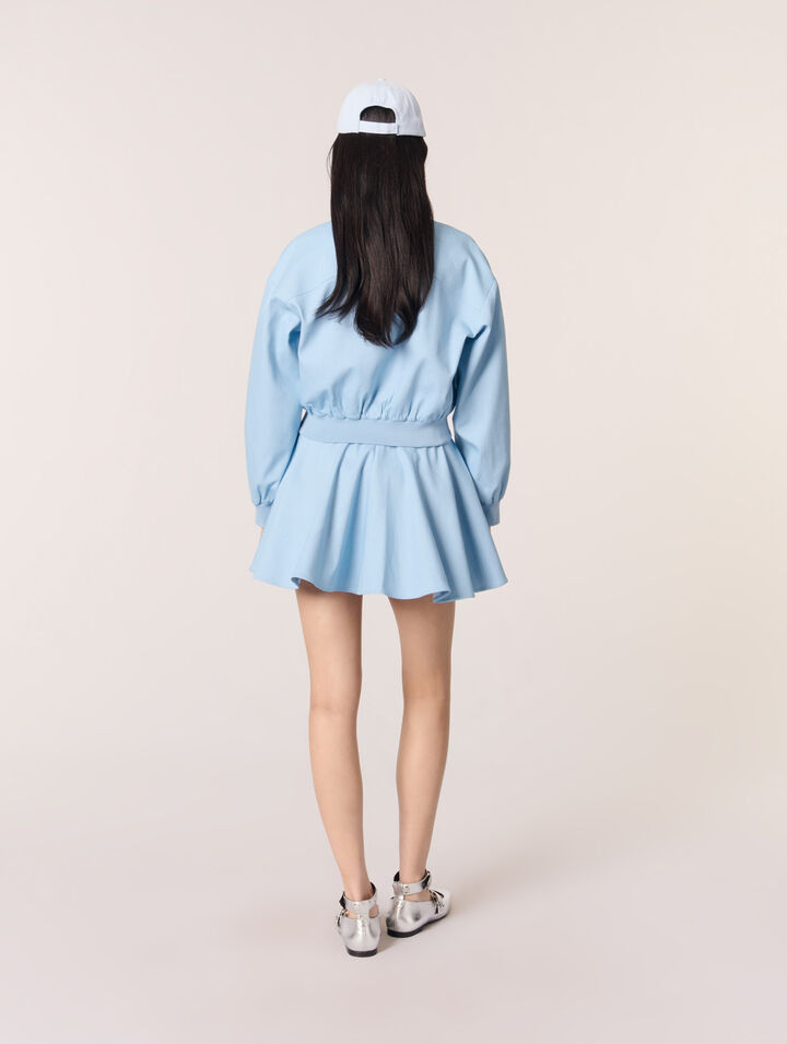 Kurzer Bomber-Blouson aus Denim