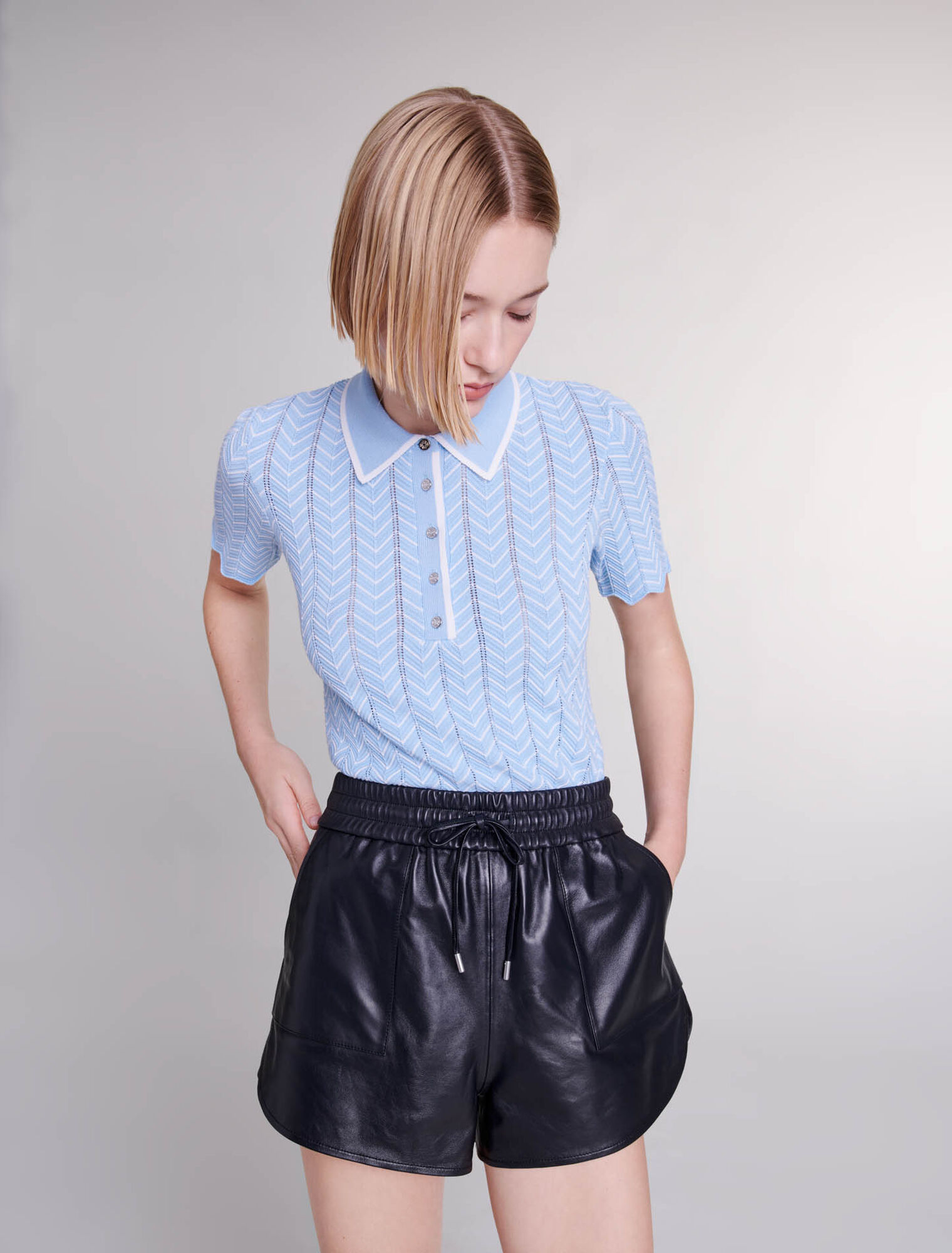 Shorts aus Leder