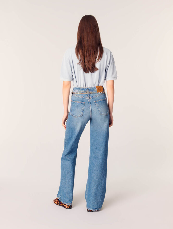 Jeans mit Kettengürtel
