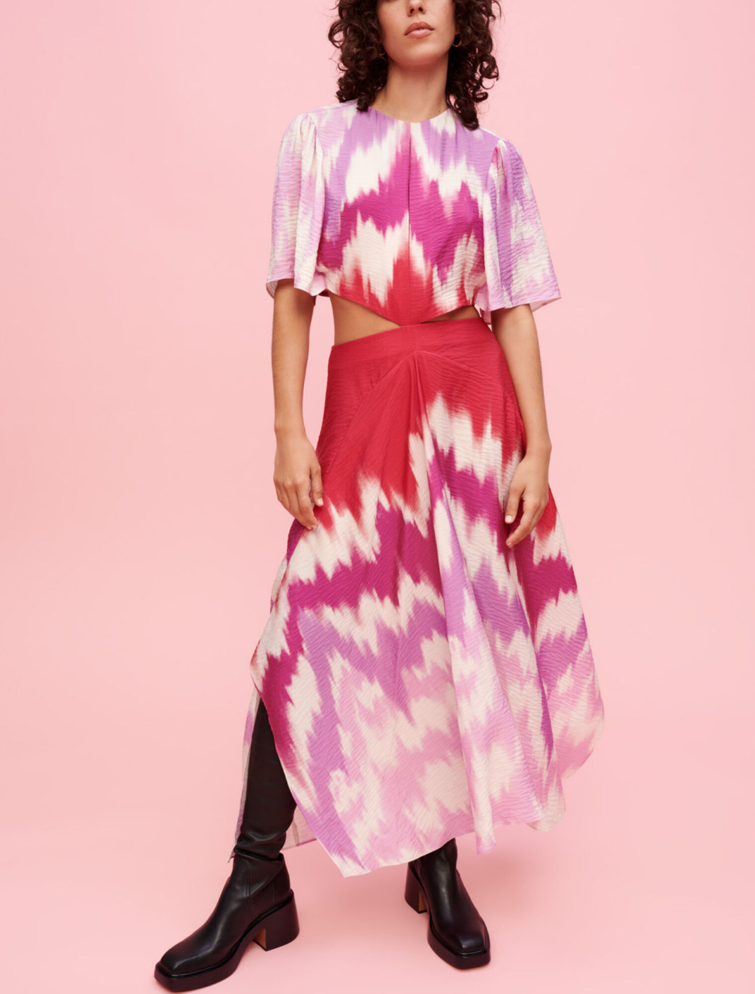 Tie and Dye asymmetrisches Kopftuchkleid
